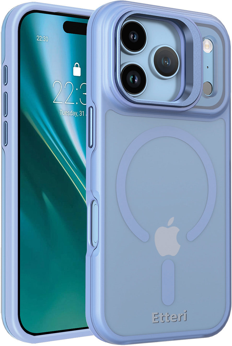 Coque MagSafe pour Apple iPhone 18 Pro / 17 Pro, Etteri, Morning Fog, Bleue