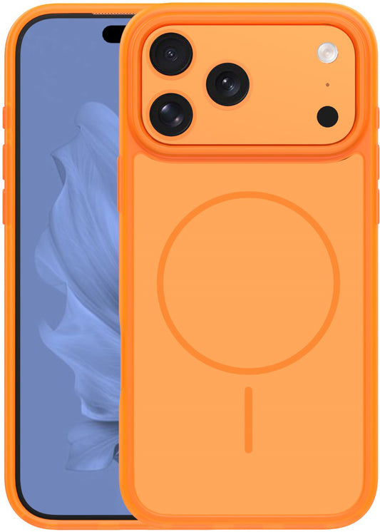 Coque MagSafe pour Apple iPhone 18 Pro / 17 Pro, OEM, Frame Thin Mag, Orange