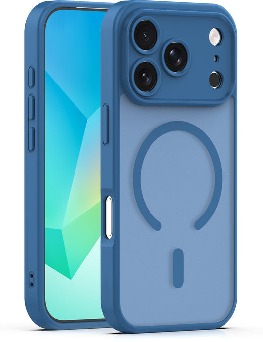Coque MagSafe pour Apple iPhone 18 Pro Max / 17 Pro Max, Etteri, Matt Mag, Bleu marine
