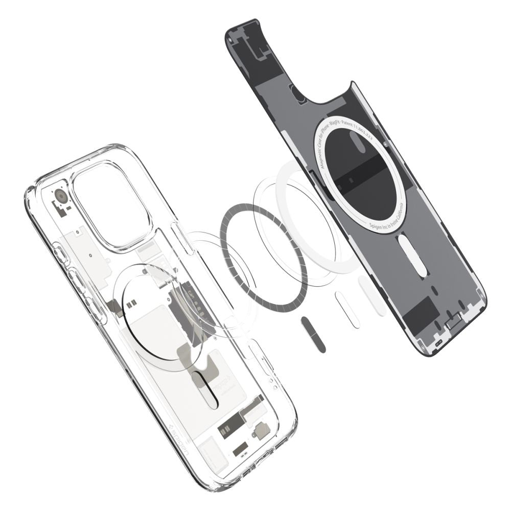 Étui MagSafe pour Apple iPhone 16 Pro Max, Spigen, Ultra Hybrid Zero One, Gris ACS08381
