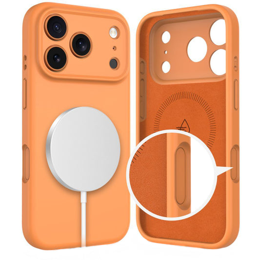 Étui MagSafe pour Apple iPhone 17 Pro Max, Tech-Protect, Silicone, Orange