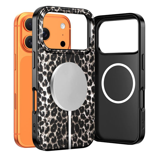Étui MagSafe pour Apple iPhone 17 Pro, Tech-Protect, Lamano Leopard, Noir