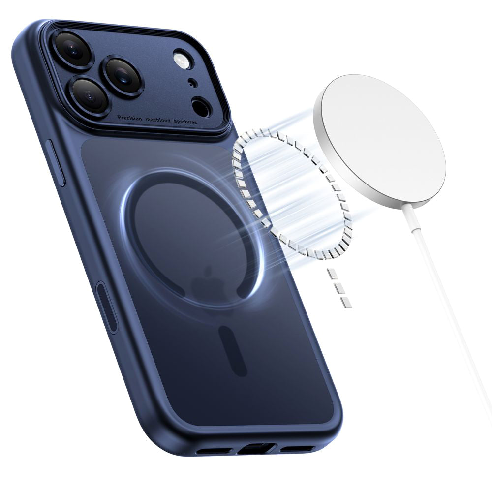 Étui MagSafe pour Apple iPhone 17 Pro Max, Tech-Protect, MagPeak, Bleu Mat
