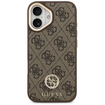 Étui MagSafe pour Apple iPhone 17, Guess, Logo Strass 4G avec Grande Bandoulière, Marron, Reconditionné