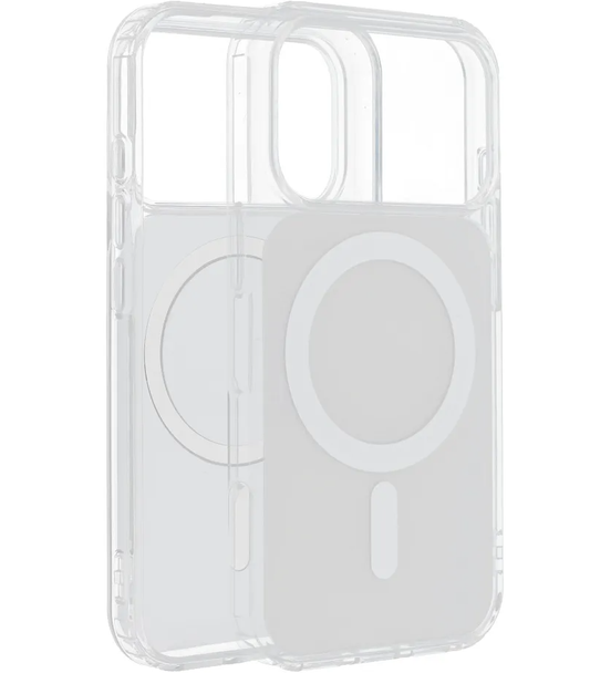 Coque MagSafe pour Apple iPhone 17e / 16e, OEM, Clear Fusion Mag Cover, Blanche