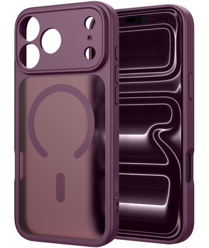 Coque MagSafe pour Apple iPhone 18 Pro / 17 Pro, Tech-Protect, BasicMag, Rouge Mat