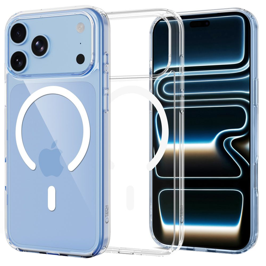 Coque MagSafe pour Apple iPhone 18 Pro Max / 17 Pro Max, Tech-Protect, Flexair Hybrid avec protecteur d'écran, Transparente