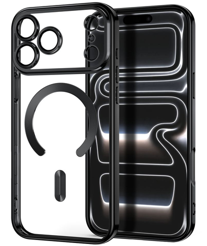 Coque MagSafe pour Apple iPhone 18 Pro Max / 17 Pro Max, Tech-Protect, Magflex, Noir Satiné