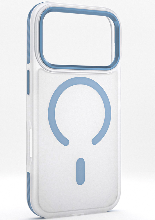 Coque MagSafe pour Apple iPhone 18 Pro / 17 Pro, Etteri, Icy Mag, Bleu