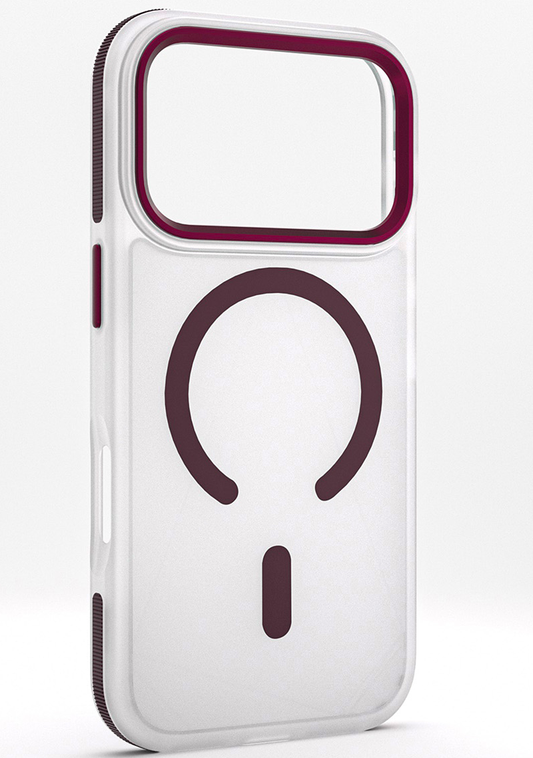 Coque MagSafe pour Apple iPhone 18 Pro / 17 Pro, Etteri, Icy Mag, Bordeaux