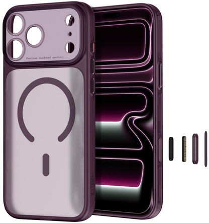 Coque MagSafe pour Apple iPhone 18 Pro / 17 Pro, Tech-Protect, MagPeak CC, Rouge Mat