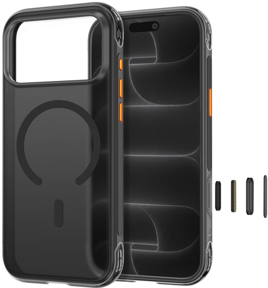 Coque MagSafe pour Apple iPhone 18 Pro / 17 Pro, Tech-Protect, MagAir CC, Noir Mat