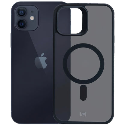 Coque MagSafe pour Apple iPhone 12 / 12 Pro, 3MK, Smoke MagCase, Noire
