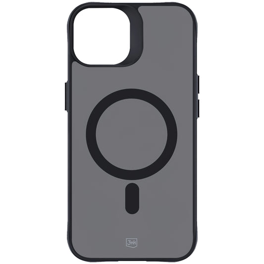 Coque MagSafe pour Apple iPhone 15, 3MK, Smoke MagCase, Noire
