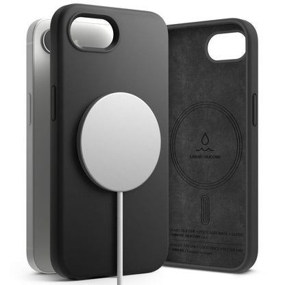 Coque MagSafe pour Apple iPhone 16e, Ringke, Silicone Magnétique, Noire