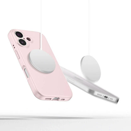 Husa MagSafe pentru Apple iPhone 16e, Tech-Protect, Liquid Silicone, Roz
