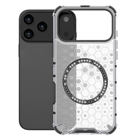 Coque MagSafe pour Apple iPhone 17 Pro Max, Techsuit, HoneyComb Shield, Blanche