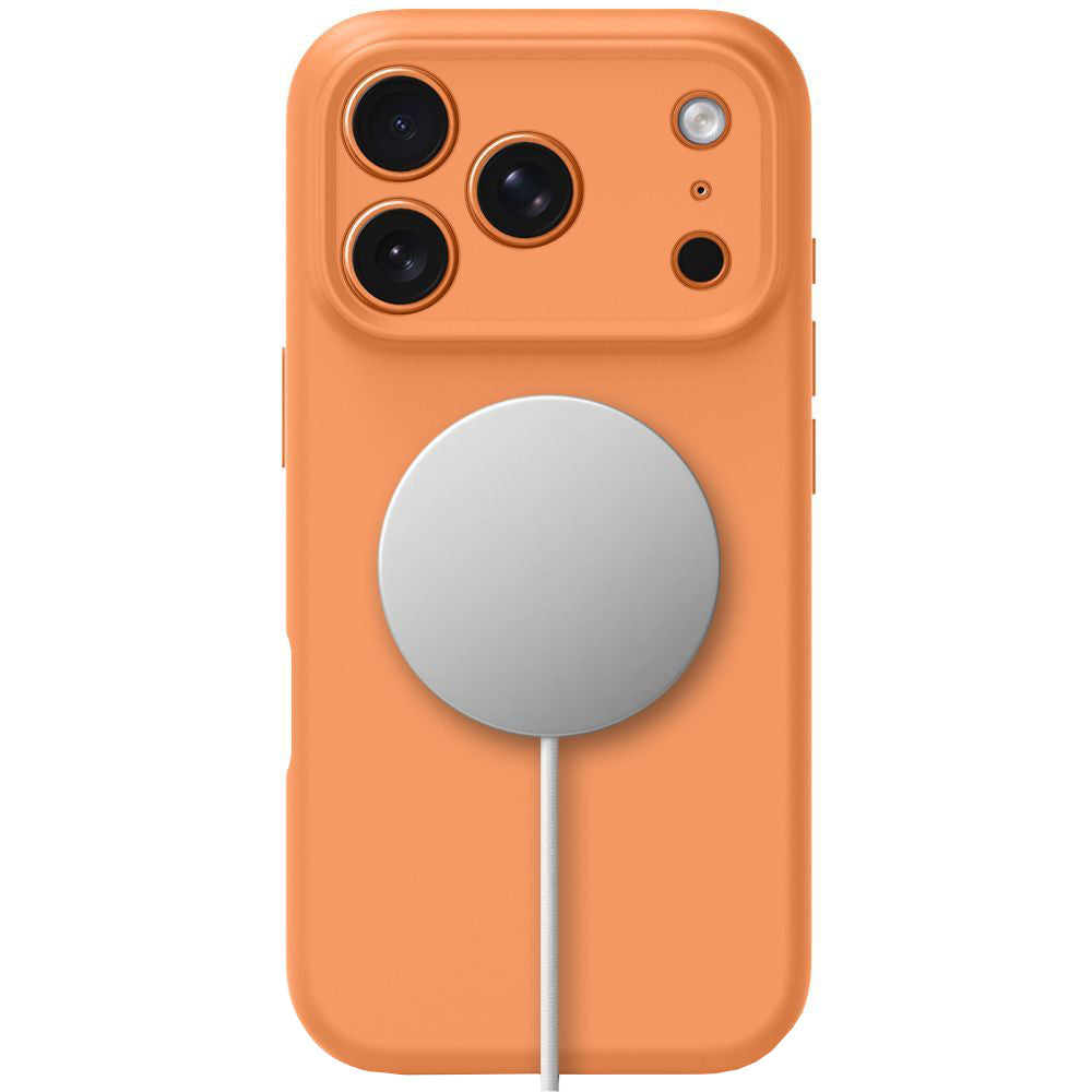 Étui MagSafe pour Apple iPhone 17 Pro, Tech-Protect, Silicone, Orange