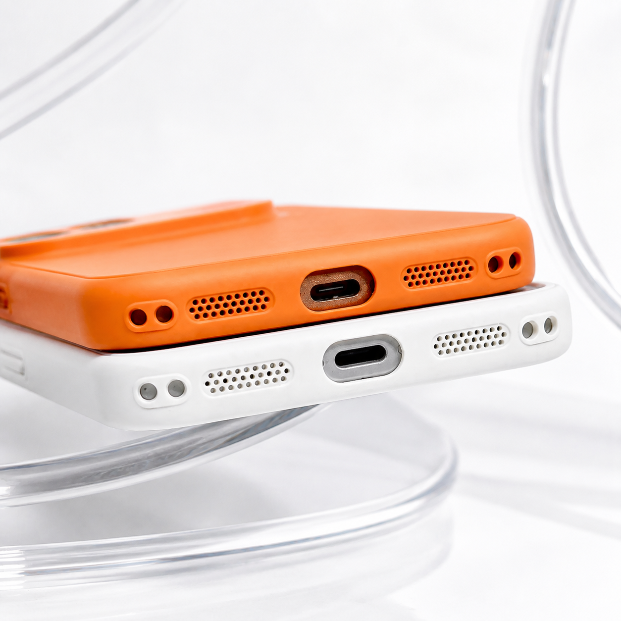 Coque MagSafe pour Apple iPhone 17 Pro Max, OEM, Verre Authentique, Orange