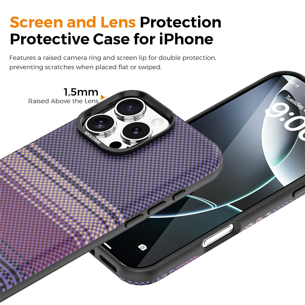 Coque MagSafe pour Apple iPhone 16 Pro Max, OEM, Gradient Rainbow, Violet
