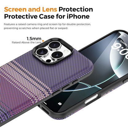 Coque MagSafe pour Apple iPhone 16 Pro Max, OEM, Gradient Rainbow, Violet