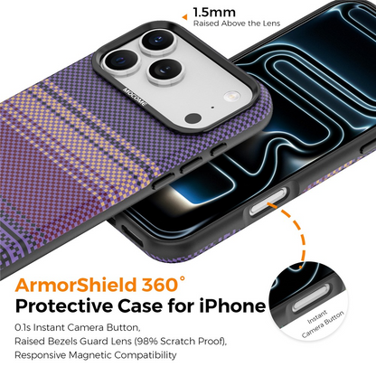 Coque MagSafe pour Apple iPhone 17 Pro, OEM, Gradient Rainbow, Violet