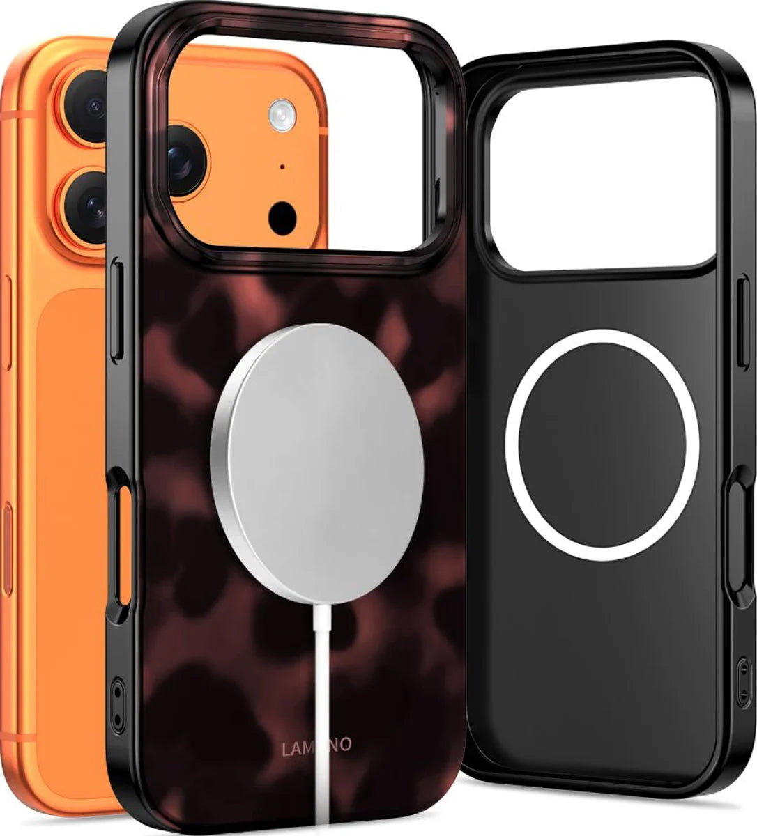Coque MagSafe pour Apple iPhone 17 Pro Max, Tech-Protect, Lamano Panther, Noire