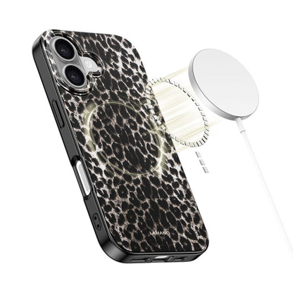 Coque MagSafe pour Apple iPhone 17, Tech-Protect, Lamano Leopard, Noire