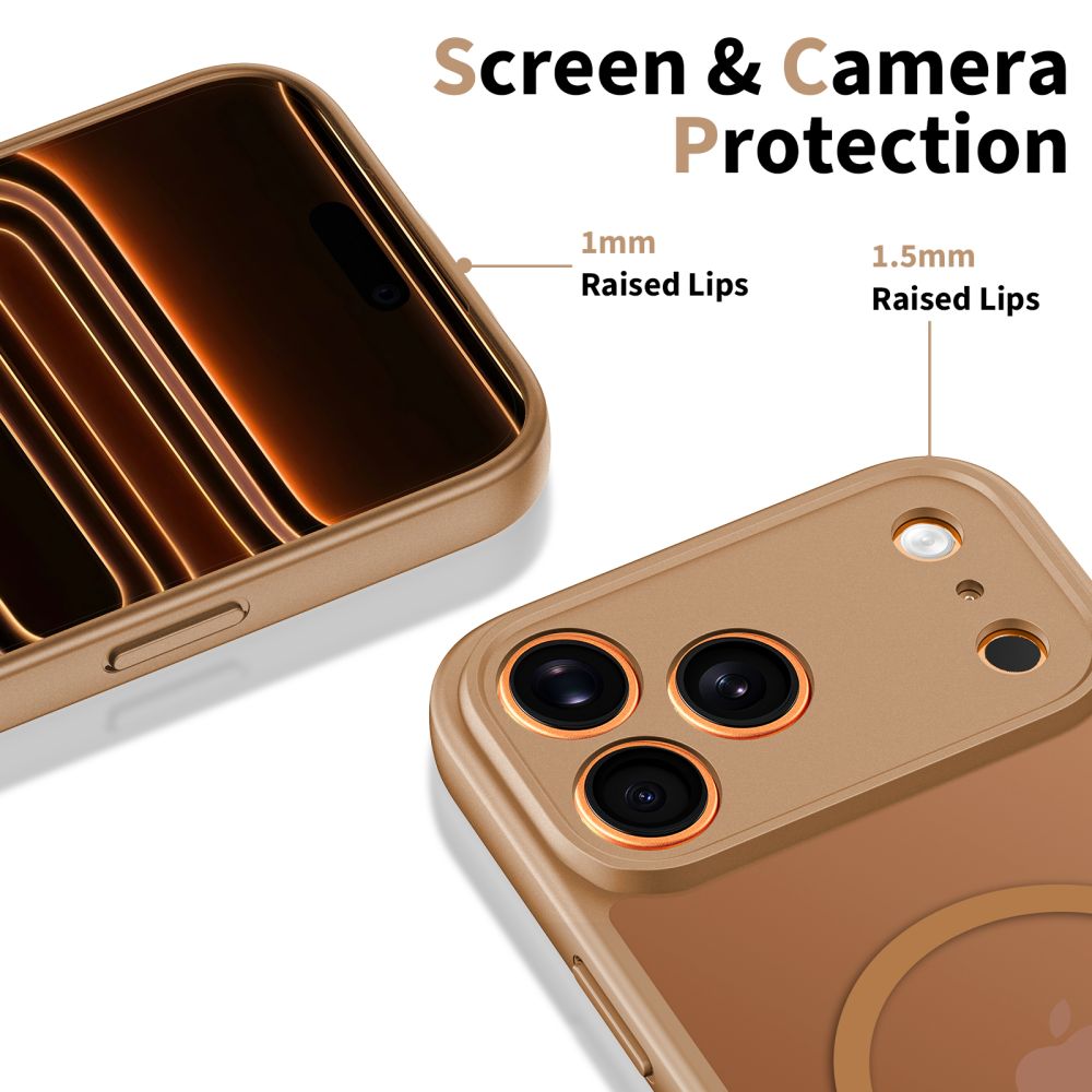Étui MagSafe pour Apple iPhone 17 Pro Max, Tech-Protect, BasicMag, Marron Mat