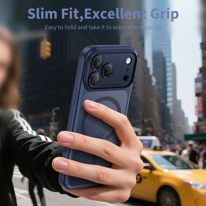 Étui MagSafe pour Apple iPhone 17 Pro Max, Tech-Protect, MagPeak, Bleu Mat