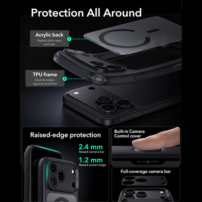 Coque MagSafe pour Apple iPhone 18 Pro Max / 17 Pro Max, ESR, Classic Hybrid, Noire