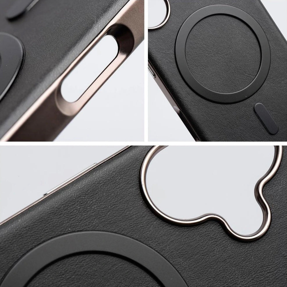 Coque MagSafe pour Apple iPhone 16 Pro, OEM, Gentleman Mag, Noire