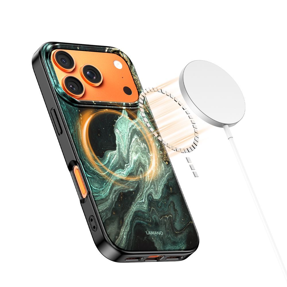 Coque MagSafe pour Apple iPhone 17 Pro Max, Tech-Protect, Lamano Aura, Vert