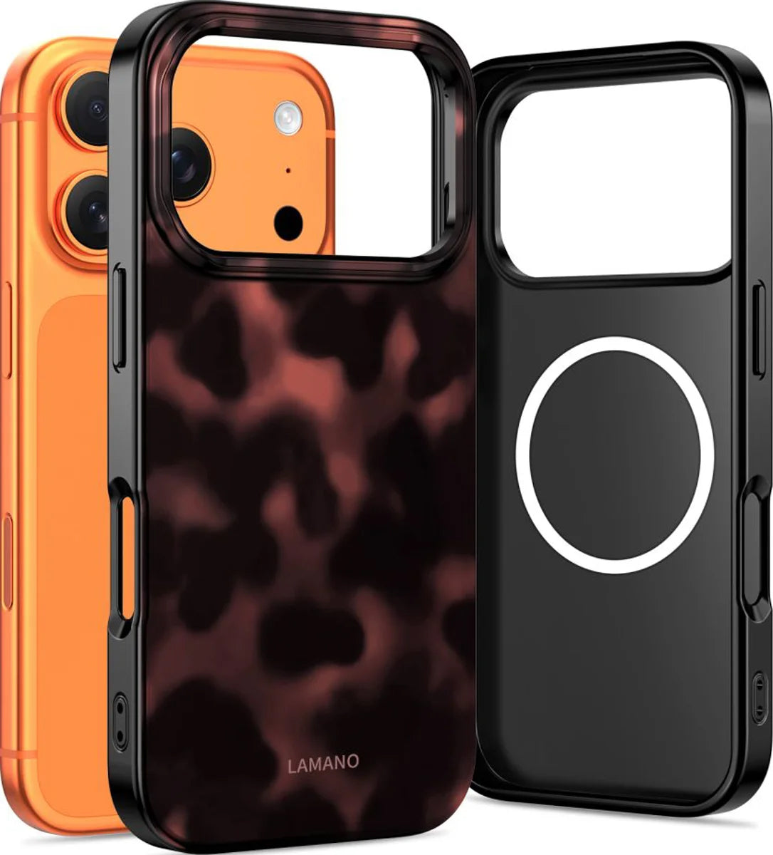 Coque MagSafe pour Apple iPhone 17 Pro Max, Tech-Protect, Lamano Panther, Noire