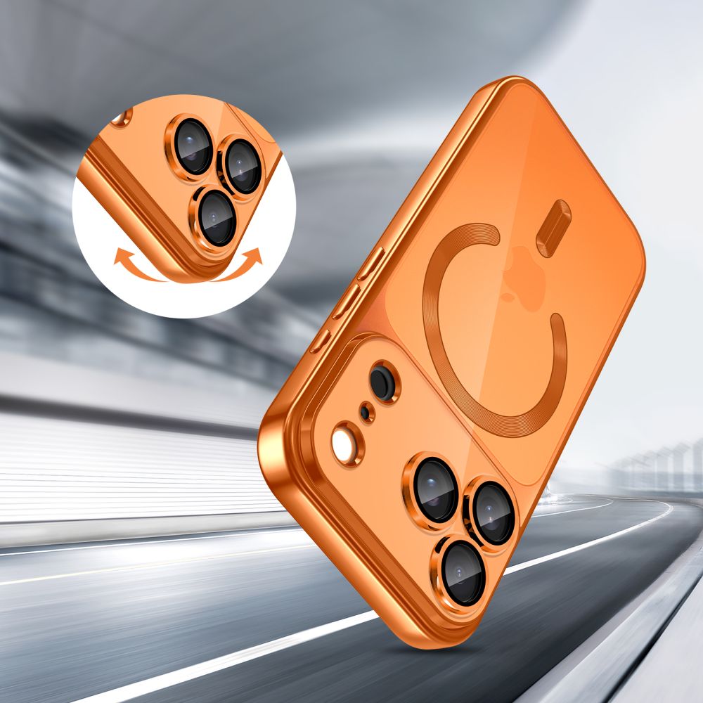 Coque MagSafe pour Apple iPhone 17 Pro Max, Tech-Protect, Magflex, Orange