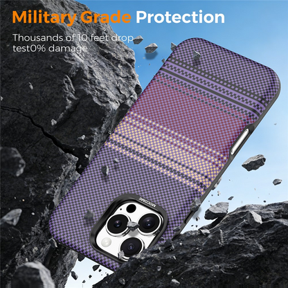 Coque MagSafe pour Apple iPhone 16 Pro Max, OEM, Gradient Rainbow, Violet