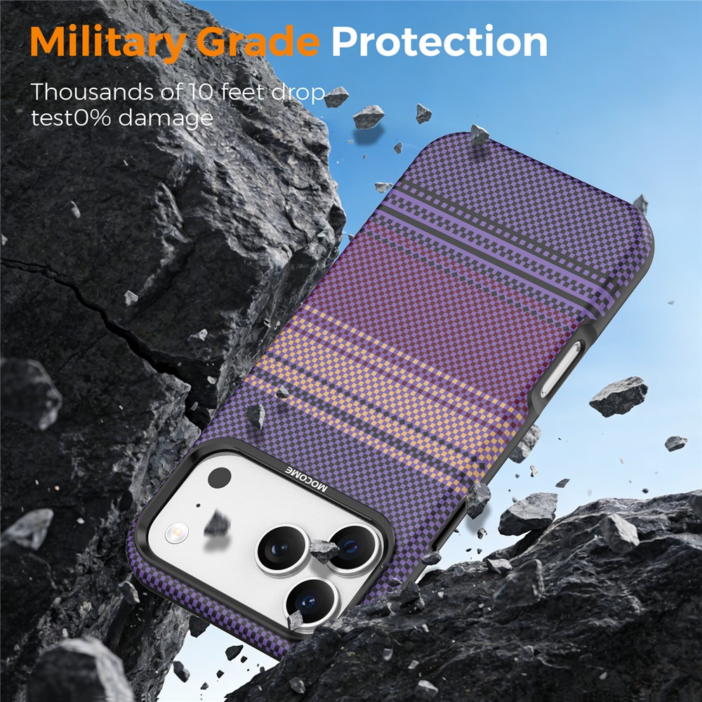 Coque MagSafe pour Apple iPhone 17 Pro Max, OEM, Gradient Rainbow, Violet