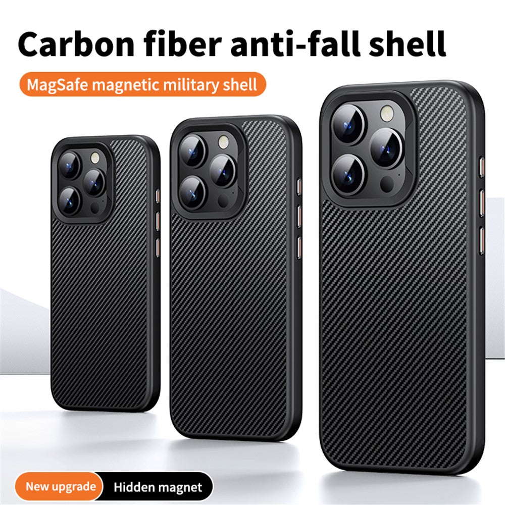 Coque MagSafe pour Apple iPhone 15 Pro, OEM, Carbone, Noire