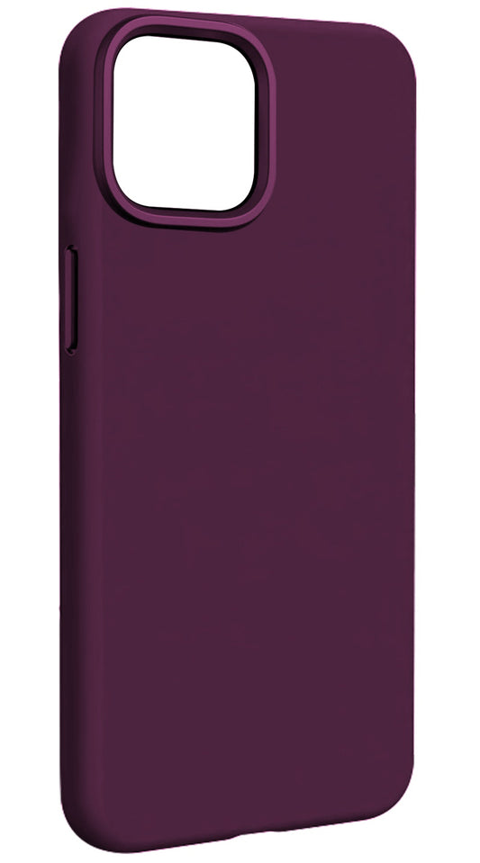 Coque MagSafe pour Apple iPhone 15 Pro, Etteri, Silicone Mag, Bordeaux