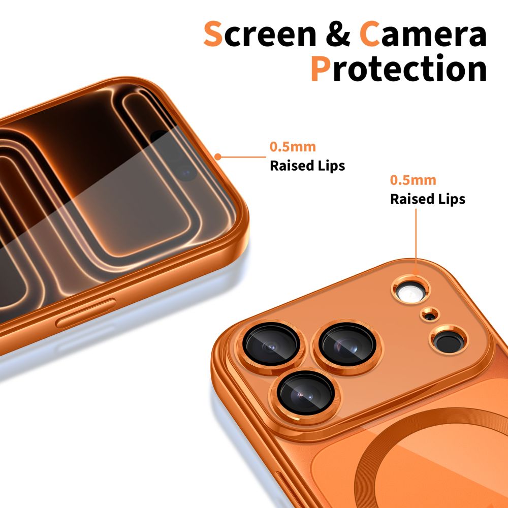 Coque MagSafe pour Apple iPhone 17 Pro Max, Tech-Protect, Magflex, Orange