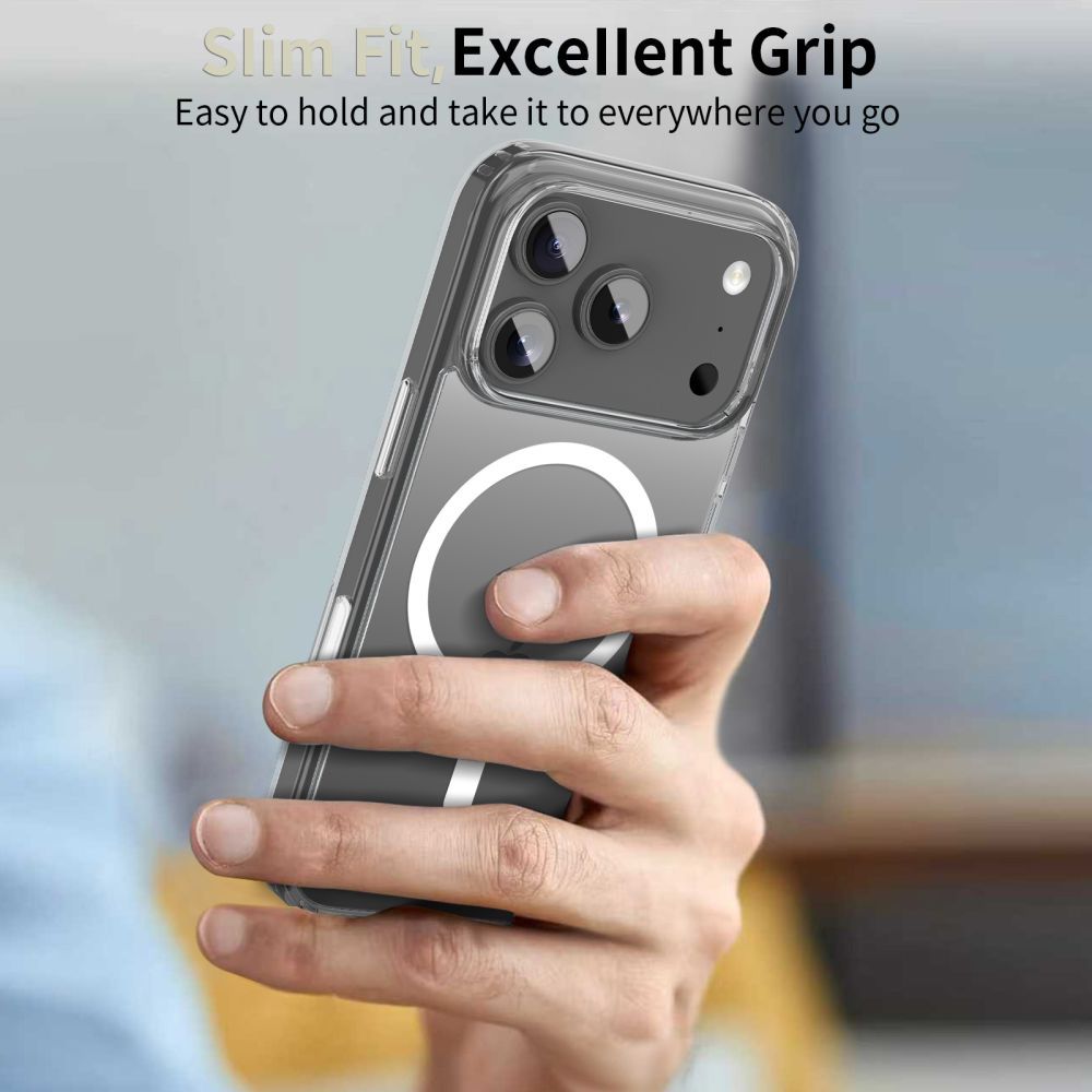Étui MagSafe pour Apple iPhone 17 Pro Max, Tech-Protect, Flexair Hybrid CC, Transparent