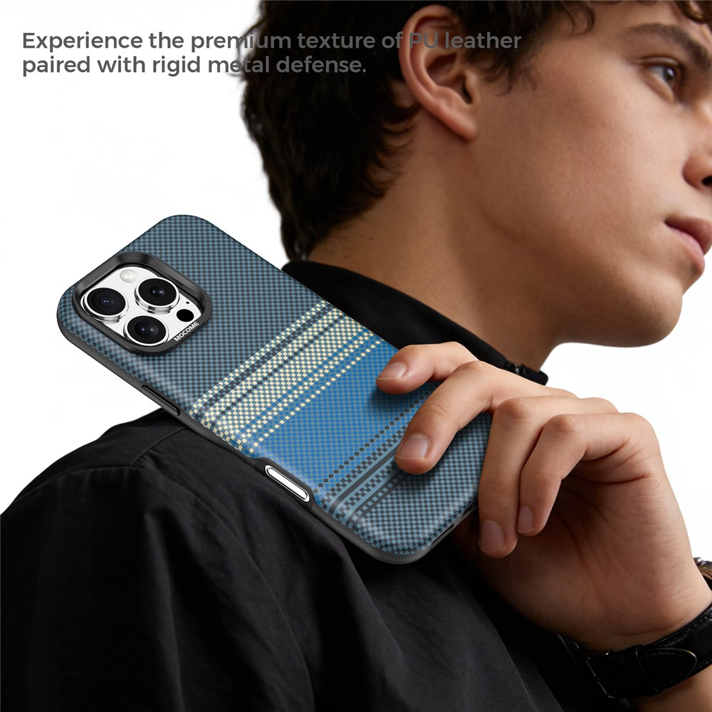 Coque MagSafe pour Apple iPhone 16 Pro Max, OEM, Gradient Rainbow, Bleu marine