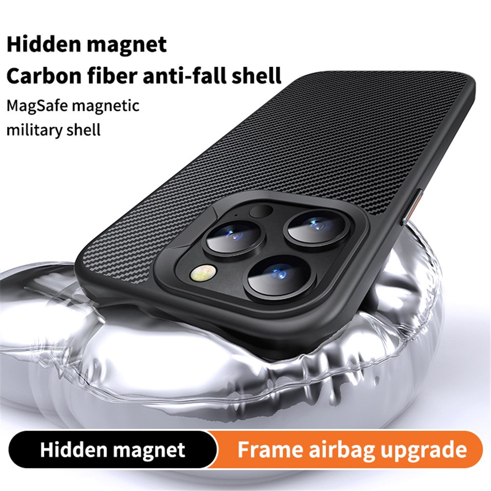 Coque MagSafe pour Apple iPhone 15 Pro, OEM, Carbone, Noire