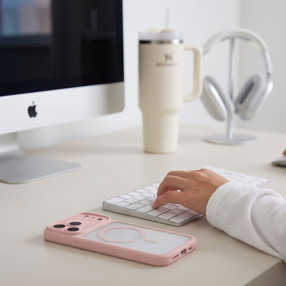 Coque MagSafe pour Apple iPhone 18 Pro / 17 Pro, Tech-Protect, MagPeak CC, rose mat.