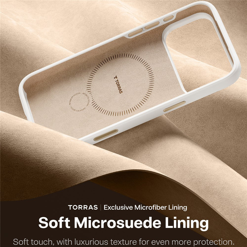 Étui MagSafe pour Apple iPhone 17 Pro, Torras, QPRO Silicone, Blanc