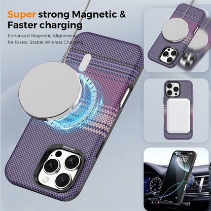 Coque MagSafe pour Apple iPhone 16 Pro Max, OEM, Gradient Rainbow, Violet