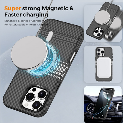 Coque MagSafe pour Apple iPhone 16 Pro Max, OEM, Gradient Rainbow, Noire