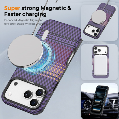 Coque MagSafe pour Apple iPhone 17 Pro, OEM, Gradient Rainbow, Violet