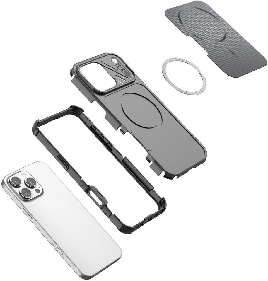 MagSafe Case for Apple iPhone 16 Pro Max, OEM, Carbon and Corner Protection, Black