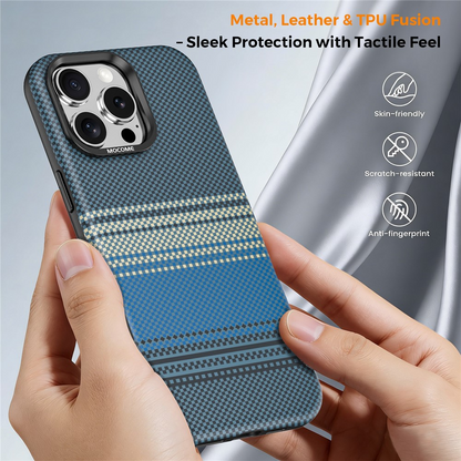 Coque MagSafe pour Apple iPhone 16 Pro Max, OEM, Gradient Rainbow, Bleu marine